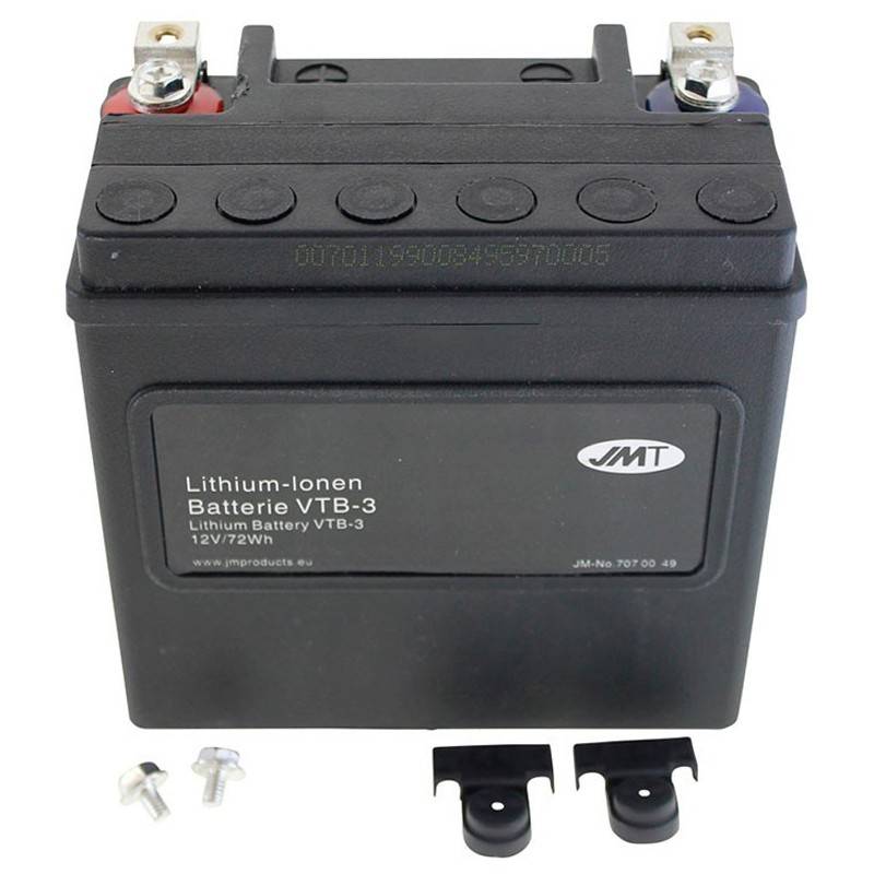 Bateria de lítio JMT VTB-3 12V | Baterias de motocicleta
