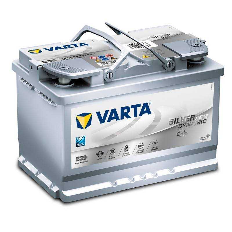 Batería VARTA E39 Silver Dynamic AGM 70Ah 12V para Vehículos Start&Stop