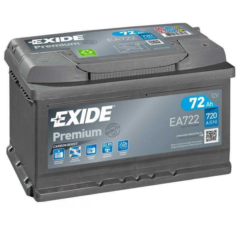 Batería Exide 12V 72Ah EA722