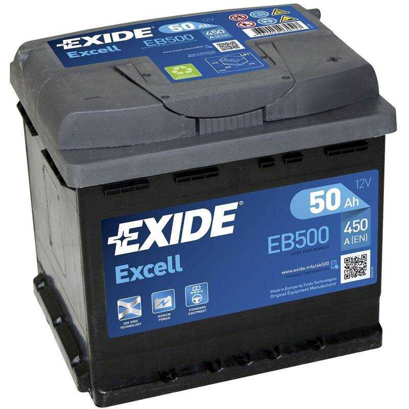 Batería Exide 12V 50Ah EB500