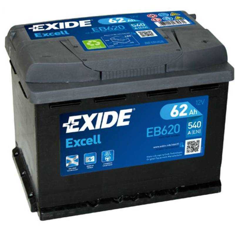 Batería Exide 12V 62Ah EB620 Mejor Precio ••ᐅ【DBaterías.com】