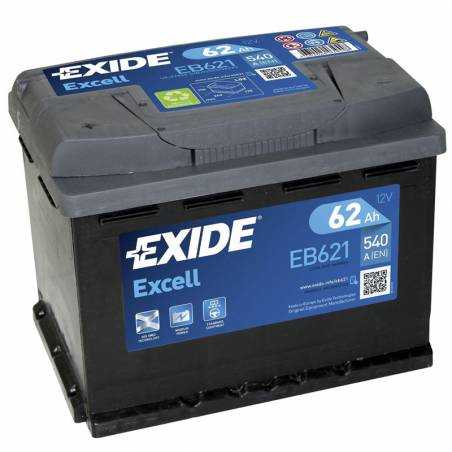 Batería Exide 12V 62Ah EB621
