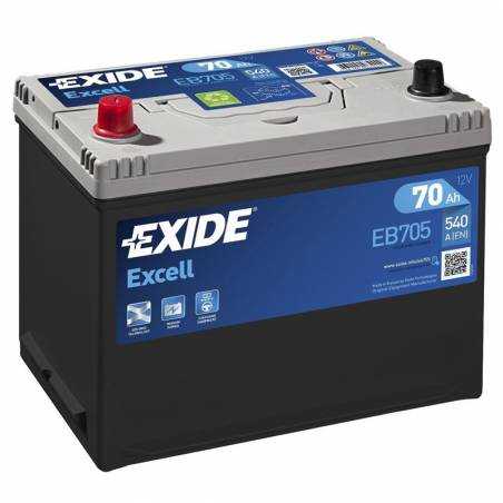 Batería Exide 12V 70Ah EB705