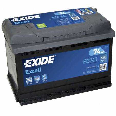 Batería Exide 12V 74Ah EB740