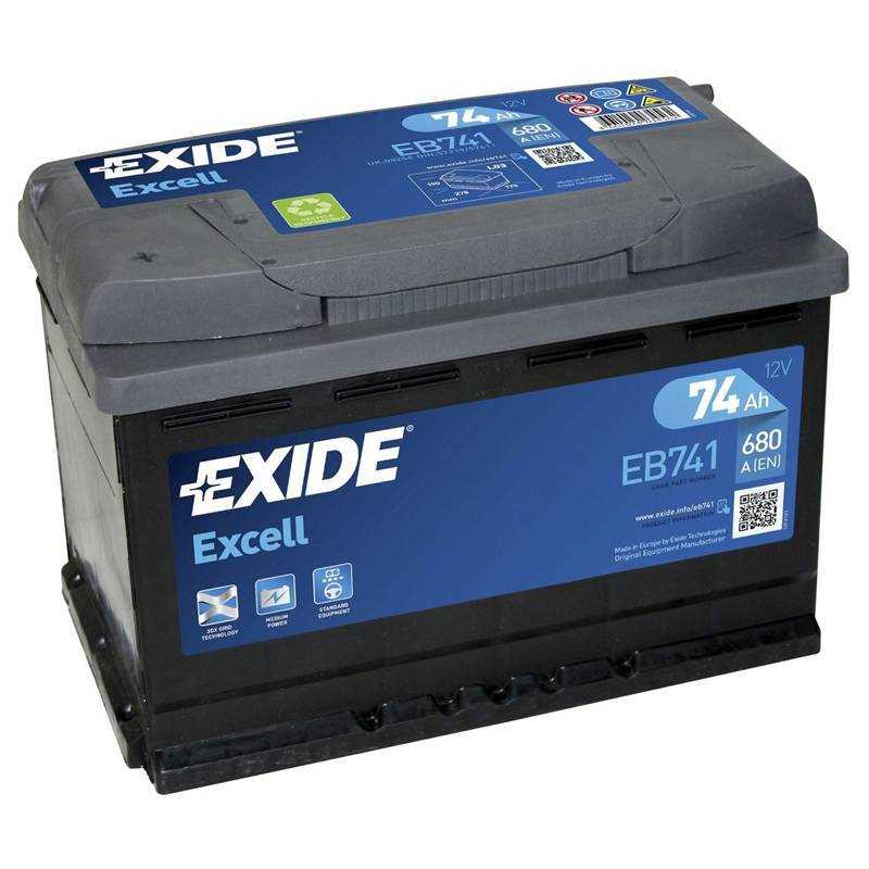 Batería Exide 12V 74Ah EB741