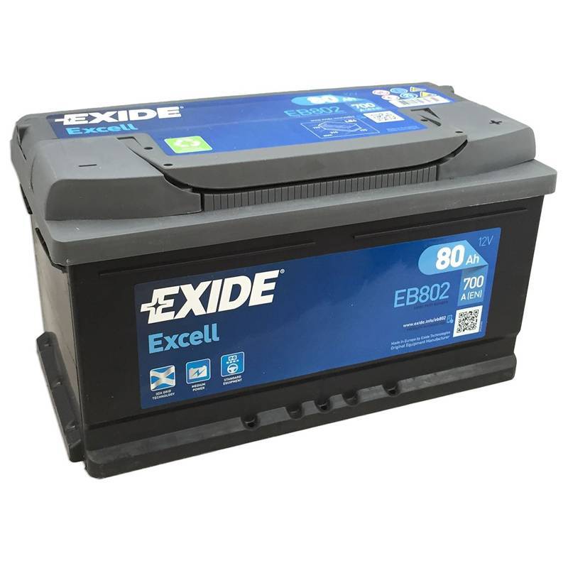 Batería Exide 12V 80Ah EB802