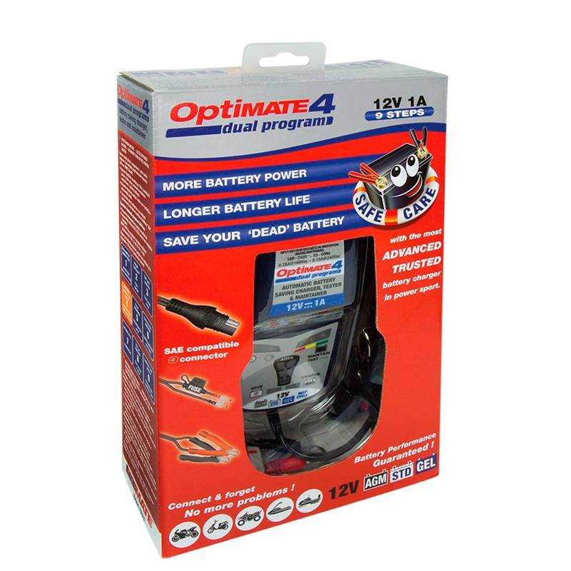 Cargador y mantenedor de baterías OPTIMATE 12 voltios para su moto.