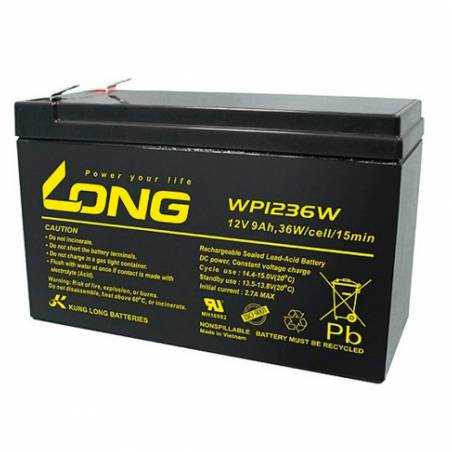 Batería para alarma de 12 voltios y 9 amperios hora