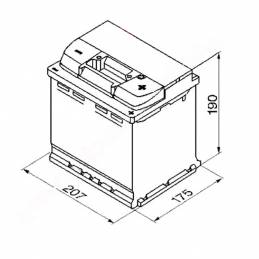 Batería Exide 12V 50Ah EB500 2