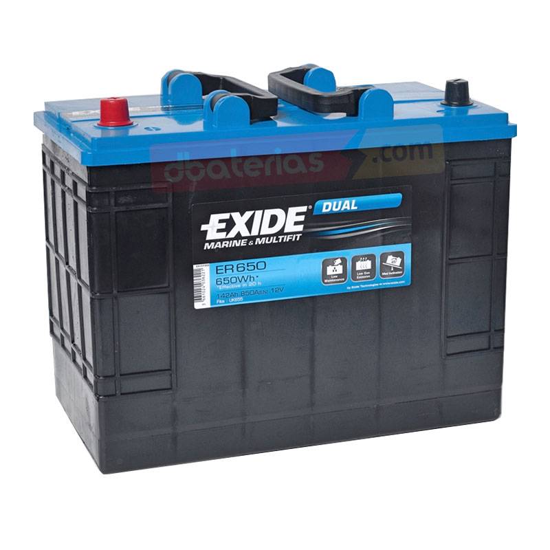 Batería Exide ER650 12V 142Ah Dual ••ᐅ【DBaterías.com】