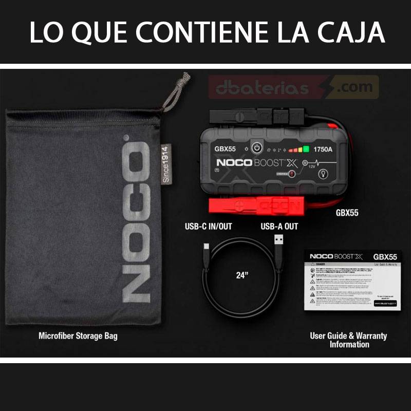 Arrancador Portátil Coche 12V 1750 Ah Noco I DBaterías