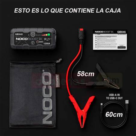 Starter auxiliar de lítio 12V 1250 amperes