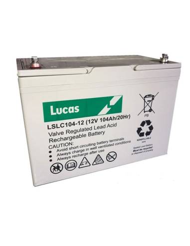 Batería AGM 12V 104Ah Lucas VRLA ••ᐅ【DBaterías.com】