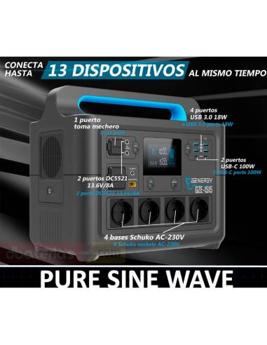 Estação de energia portátil de lítio 1484Wh ••ᐅ【DBaterías.com】