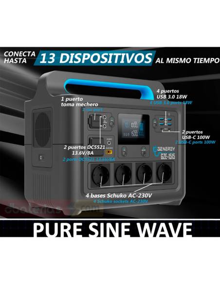 Estação de energia portátil de lítio 1484Wh ••ᐅ【DBaterías.com】