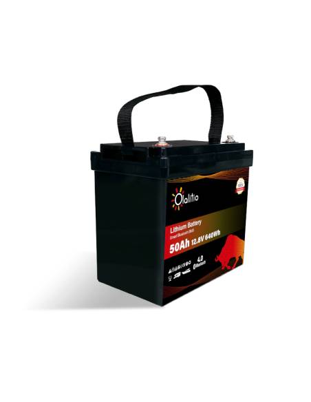 Bateria Olalitio 50 Ah LiFePO4 | Energia para Autocaravanas e Barcos