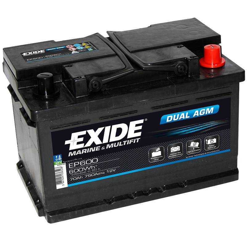 Batería Exide Dual EP600 12V 70Ah | Los más Baratos